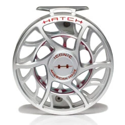 Hatch Iconic 11 Plus Fly Reel -Wild Fishing Trip Shop Iconic11PlusReelClearRedLargeArborFront
