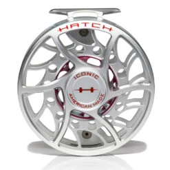 Hatch Iconic 11 Plus Fly Reel -Wild Fishing Trip Shop Iconic11PlusReelClearRedMidArborFront