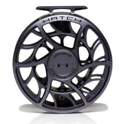 Hatch Iconic 11 Plus Fly Reel -Wild Fishing Trip Shop Iconic11PlusReelGreyBlackLargeArborFront