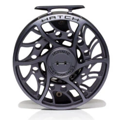 Hatch Iconic 11 Plus Fly Reel -Wild Fishing Trip Shop Iconic11PlusReelGreyBlackMidArborFront