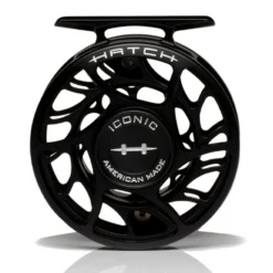 Hatch Iconic 3 Plus Fly Reel -Wild Fishing Trip Shop Iconic3PlusReelBlackSilverLargeArborFront