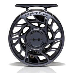 Hatch Iconic 3 Plus Fly Reel -Wild Fishing Trip Shop Iconic3PlusReelGreyBlackLargeArborFront