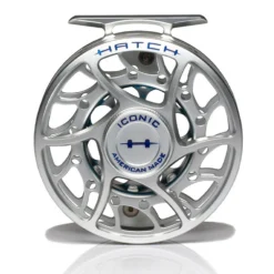 Hatch Iconic 5 Plus Fly Reel -Wild Fishing Trip Shop Iconic5PlusReelClearBlueMidArborFront