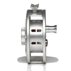 Hatch Iconic 5 Plus Fly Reel -Wild Fishing Trip Shop Iconic5PlusReelClearRedLargeArborSide