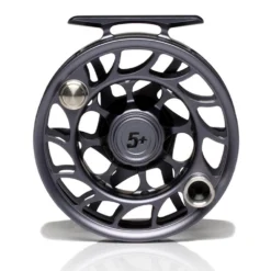 Hatch Iconic 5 Plus Fly Reel -Wild Fishing Trip Shop Iconic5PlusReelGreyBlackLargeArborBack