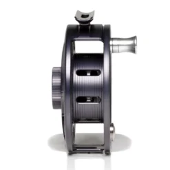 Hatch Iconic 5 Plus Fly Reel -Wild Fishing Trip Shop Iconic5PlusReelGreyBlackMidArborSide