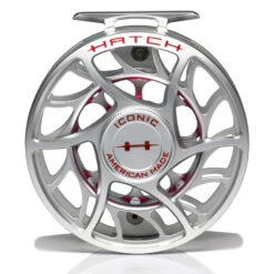 Hatch Iconic 9 Plus Fly Reel -Wild Fishing Trip Shop Iconic9PlusReelClearredLargeArborFront