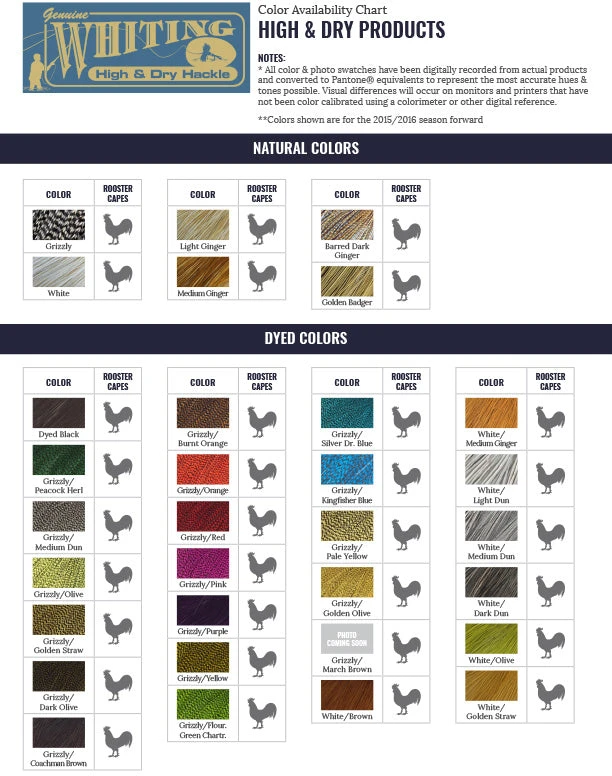 Whiting High & Dry Hackle Saddle 2 Whiting High & Dry Hackle Saddle - Image 2